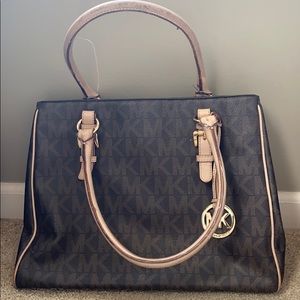 Brown Michael Kors Logo Tote Bag
